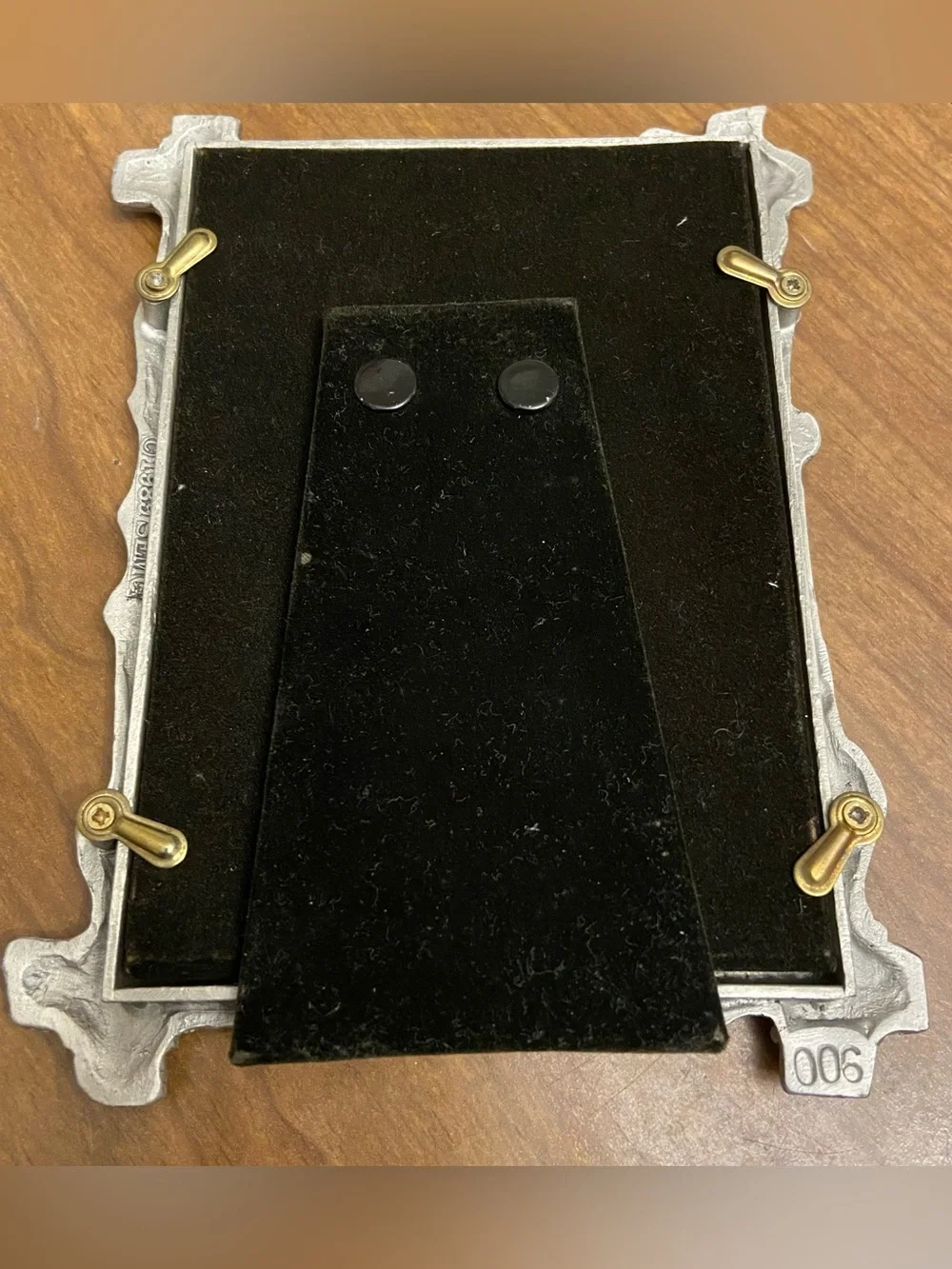 Semo 1989 Vintage Grapevine Border Art Nouveau Metal Silver Tone Photo Frame.